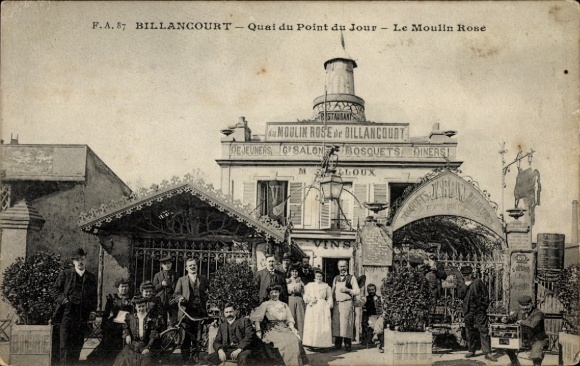 Postcard Billancourt Hauts de Seine, Moulin Rose, establishment