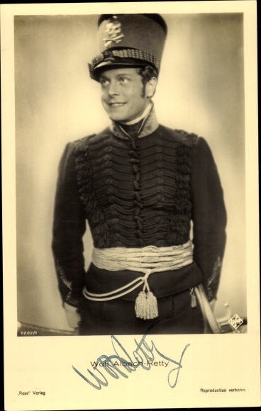 Postcard actor Wolf Albach-Retty, portrait, Ross Verlag 7202/1, autograph