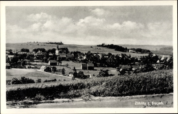 Ak Zöblitz Marienberg im Erzgebirge, Panorama