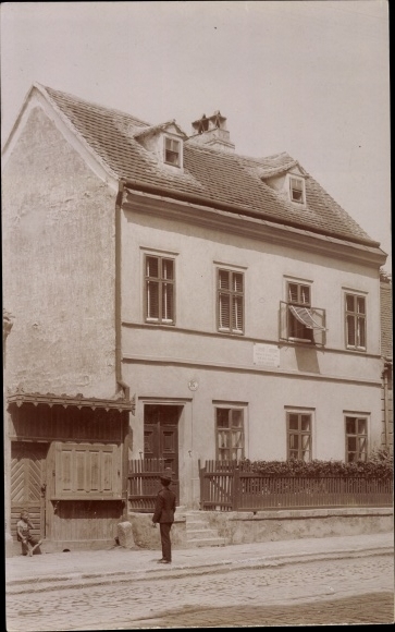 Foto Ak Wien 19 Döbling Oberdöbling, Sterbehaus Joseph Lanner, Komponist