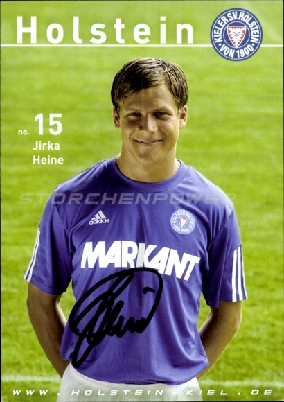 Autograph card footballer Jirka Heine, Holstein Kiel, autograph
