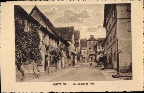 Postcard Künzelsau am Kocher Hohenlohekreis, Morsbacher Tor