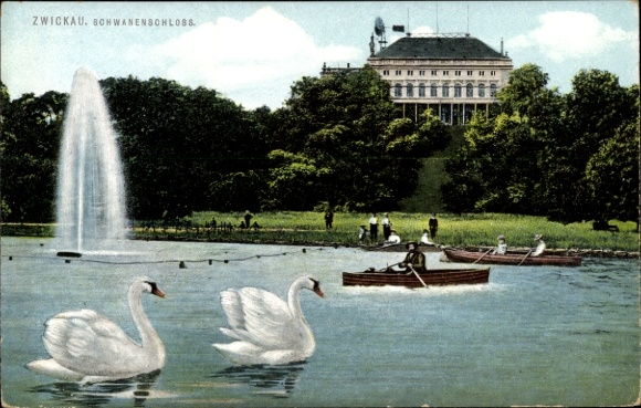 Ak Zwickau in Sachsen, Schwanenschloss
