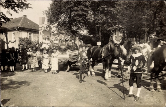 Foto Ak Bischofswerda in Sachsen, Fest, Festzug