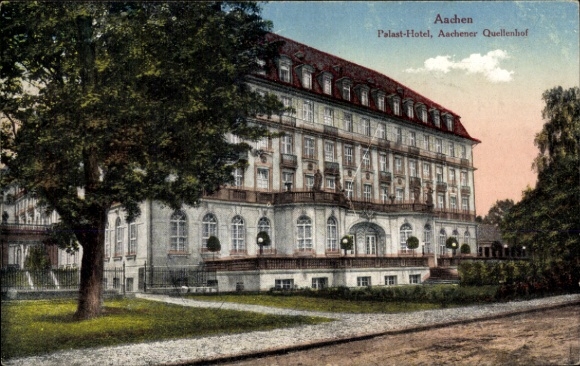 Postcard Aachen, Palast-Hotel, Aachener Quellenhof