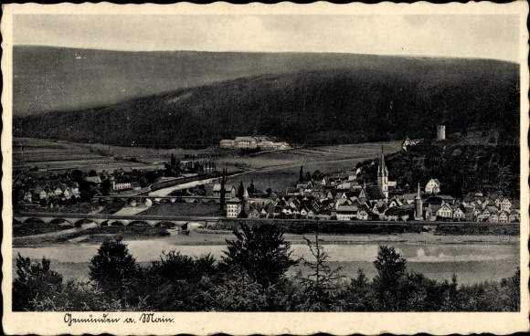 Postcard Gemünden am Main Lower Franconia, panorama