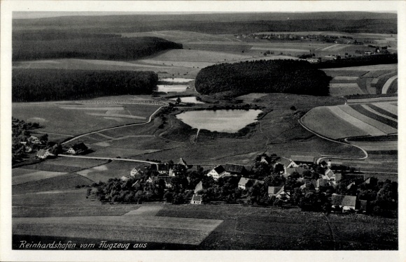 Postcard Reinhardshofen Gutenstetten Middle Franconia, aerial photograph