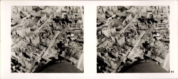 Stereo Raumbild Foto Fliegen und Siegen Nr. 93, Belgrad nach Stukaangriff