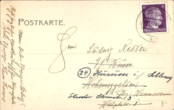 Postcard Husum in North Frisia, 300th anniversary of the city, local festival 1903, histor. Parade, sculptor