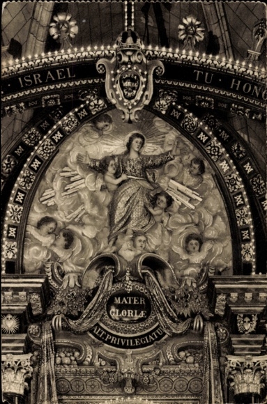 CPA Liesse Aisne, Detail du Sanctuaire