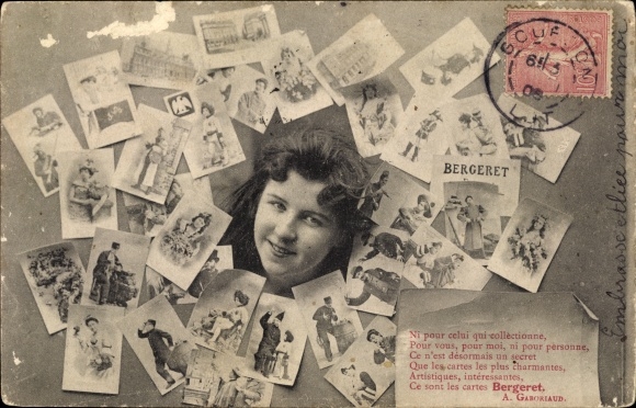 Ak Frauenportrait, Männer, Postkartenbilder, cartes Bergeret