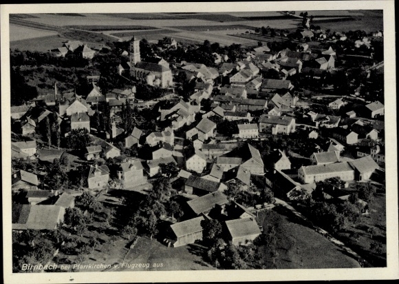 Postcard Birnbach near Pfarrkirchen Bad Birnbach Lower Bavaria, aerial photograph