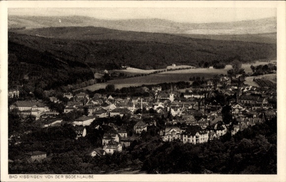 Postcard Bad Kissingen Lower Franconia Bavaria, panoramic view of landscape, buildings