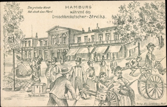 Artysta KP Hamburg podczas strajku taksówkarzy