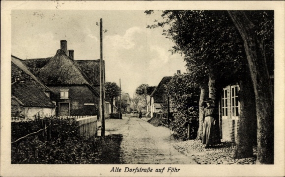 Ak Insel Föhr Nordfriesland, Alte Dorfstraße
