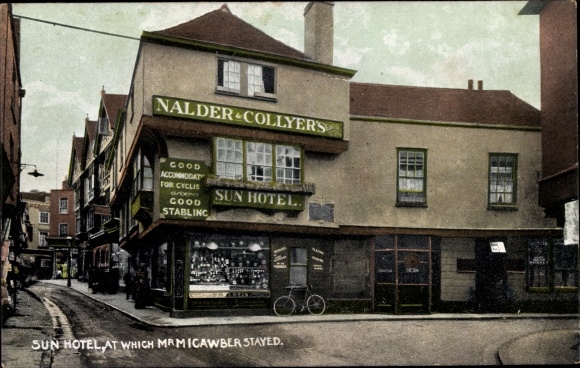 Postcard Margate South East England, Sun Hotel at which Mr Micawber stayed