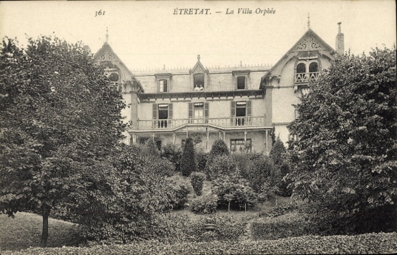 Ak Étretat Seine Maritime, Villa Orphée, Architektur, Gartenanlage