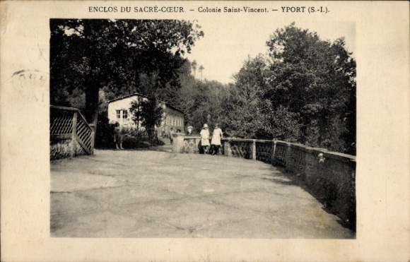 Postcard Yport Seine Maritime, Enclos du Sacre-Coeur, Colonie Saint-Vincent