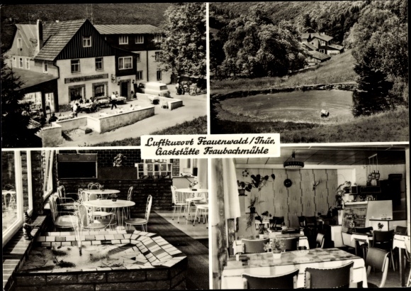 Postcard Frauenwald am Rennsteig Ilmenau Thuringia, Gaststätte Fraubachmühle