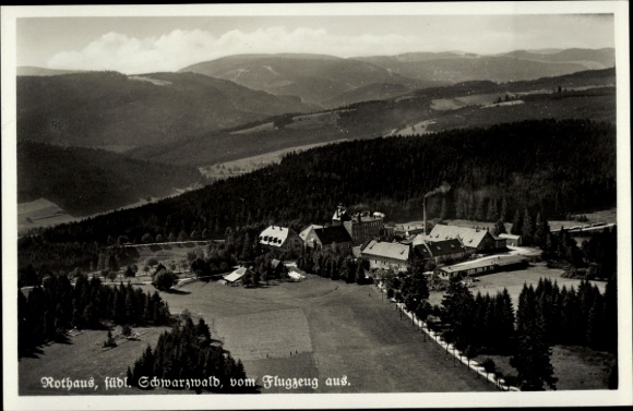 Ak Waldachtal im Schwarzwald, Luftaufnahme von  Berge, ländliche Umgebung, Fotografie