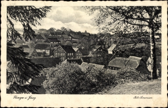 Ak Stiege Oberharz am Brocken, uitzicht op de stad