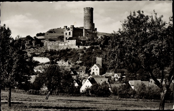 Postcard Burgschwalbach im Taunus, town view, castle