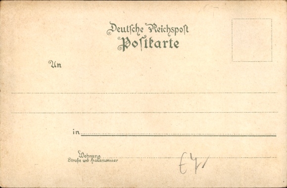 litho Wettin an der Saale, kasteel, 25e regeringsjubileum, 70e verjaardag van koning Albert
