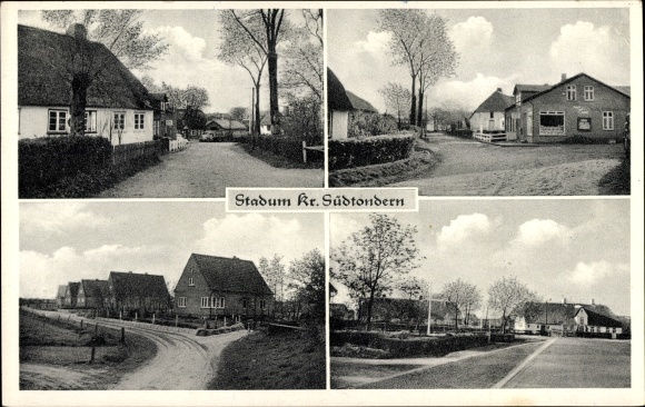 Ak Stadum in Nordfriesland, Ortsansichten