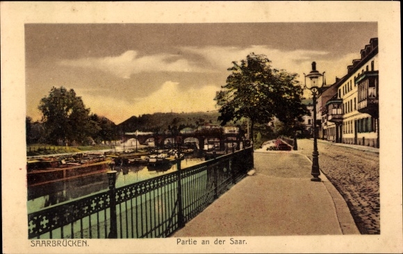 PC Saarbrücken in Saarland, lot on the Saar, bridge