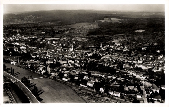 KP Emmendingen im Breisgau Baden, Emmendingen im Breisgau, zdjęcie z samolotu. - Ulica,...