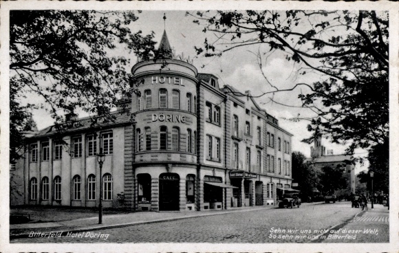 Postcard Bitterfeld in Saxony-Anhalt, Hotel Döring