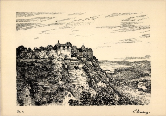 Artist PC Dornburg an der Saale Thuringia, Goethe biography in picture PCs, general view