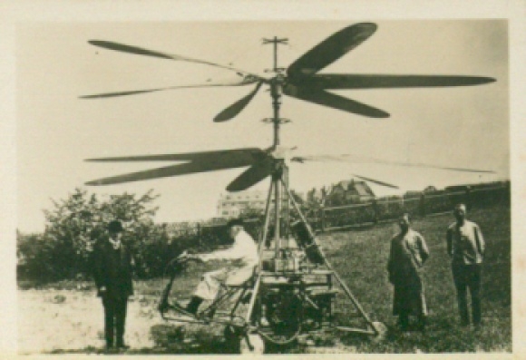 Collection picture heroes of the air, series G picture 30, engineer Baumgärtel, helicopter designer 1911
