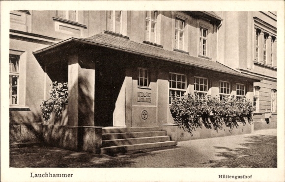 Postcard Lauchhammer in Lower Lusatia, hut inn