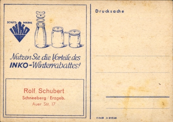 Ak Dresden Altstadt, Semperoper, Nieuwjaar 1956, INKO, reclame