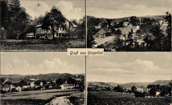 Ak Ringethal Mittweida in Sachsen, Verschiedene Ansichten, Gebäude, Landschaft, Gruß aus Ringe...