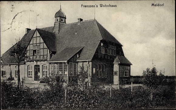 Ak Meldorf in Holstein, Frenssen's Wohnhaus