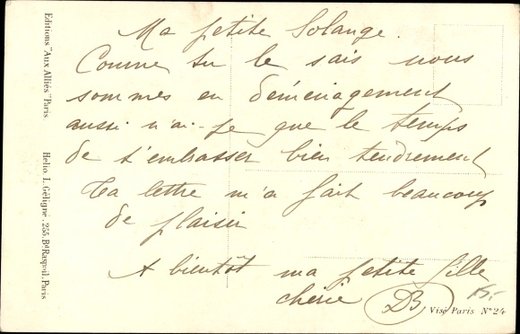 Ak Serbie, Aux Alliés, Servië, Nationale Allegorie, Vlinder