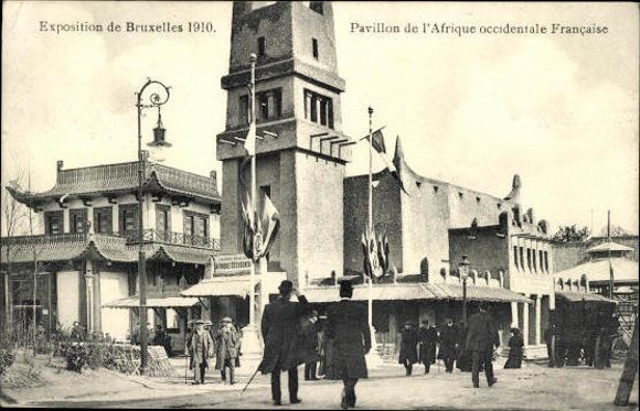 Set von 83 Ansichtskarten, Brüssel Weltausstellung 1910