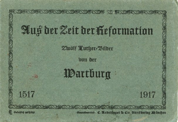 12 PCs in the envelope Lutherstadt Eisenach in Thuringia, Wartburg, Luther
