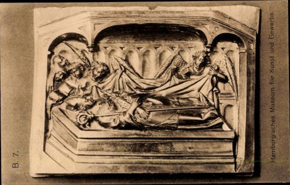 14 Postcard pieces of furniture, figures and wall hangings made of metal, Hamburg Museum of Arts and Crafts