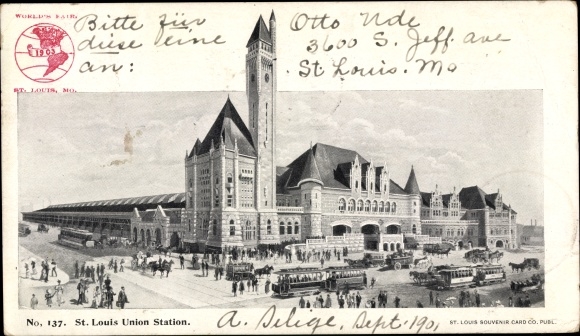 Briefkaart Saint Louis Missouri de VS, Union Station