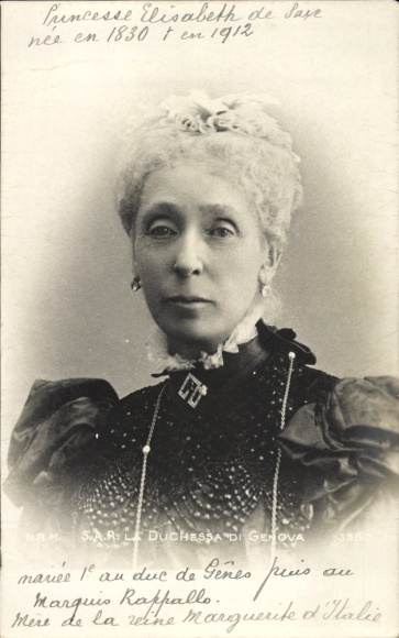 Ak Herzogin von Genua, Elisabeth von Sachsen, Portrait