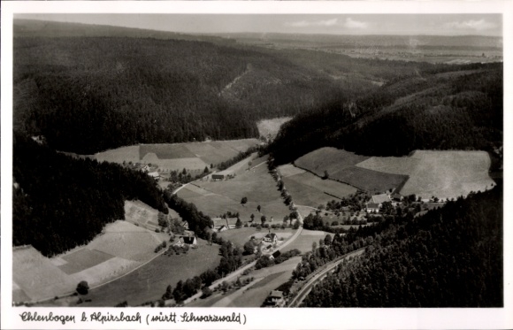 Ak Alpirsbach im Schwarzwald, Landschaftsaufnahme, Schwarzwald, Hügel, Täler, Dörfer