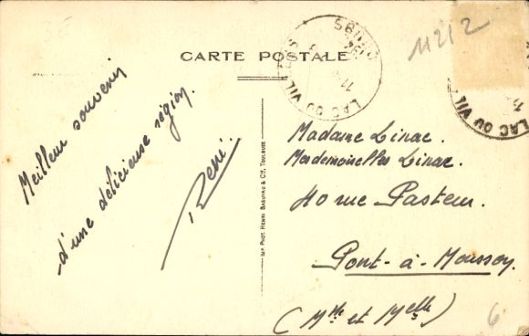 Postcard Canton of Neuchâtel, Col des Roches, border France-Switzerland