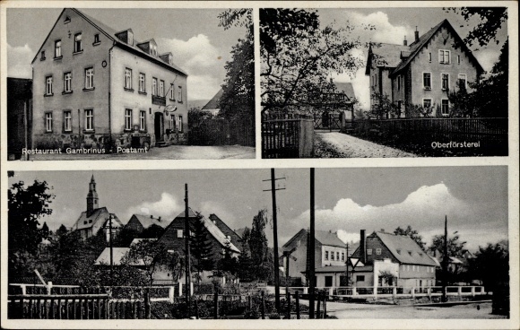 PC Hartmannsdorf near Kirchberg Sachsen, Restaurant Gambrinus, post office, forester's office
