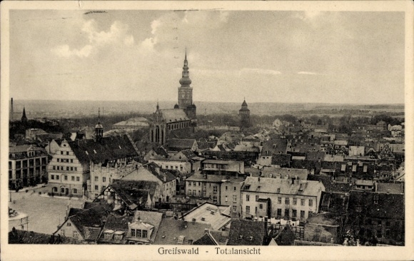 Ak Hansestadt Greifswald, Gesamtansicht