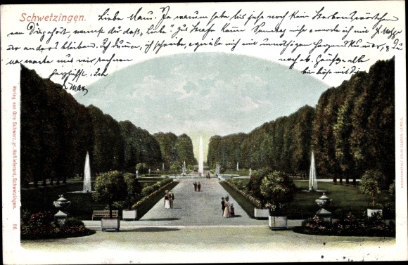 Chromo-Litho Schwetzingen Baden Württemberg, Park