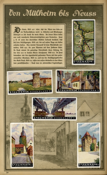 The German Rhine Album I collecting picture album of the Stollwerck chocolate factory Cologne 1931