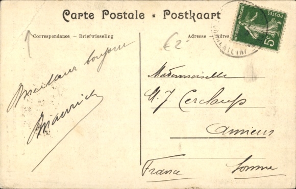 Postcard steamer S/S Albertville, Belgian Line